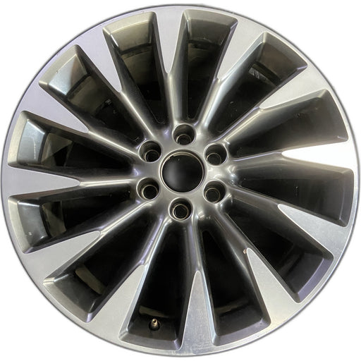 22" NAVIGATOR 18-19 22x9.5, , 12 spoke Original OEM Wheel Rim - MACHINED GREY - Front View