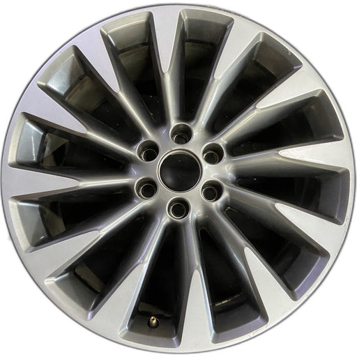 22" NAVIGATOR 18-19 22x9.5, , 12 spoke Original OEM Wheel Rim - MACHINED GREY - Front View