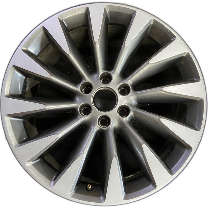 22" NAVIGATOR 18-19 22x9.5, , 12 spoke Original OEM Wheel Rim - MACHINED GREY - Front View