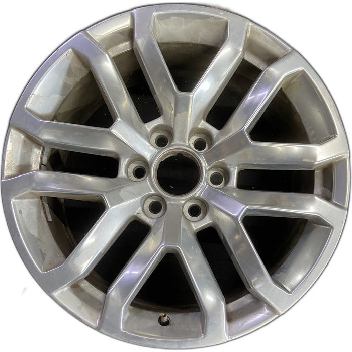 20" SIERRA 1500 PICKUP 19 , 20x9, 12 spoke, V spoke, opt NZM Original OEM Wheel - Front View