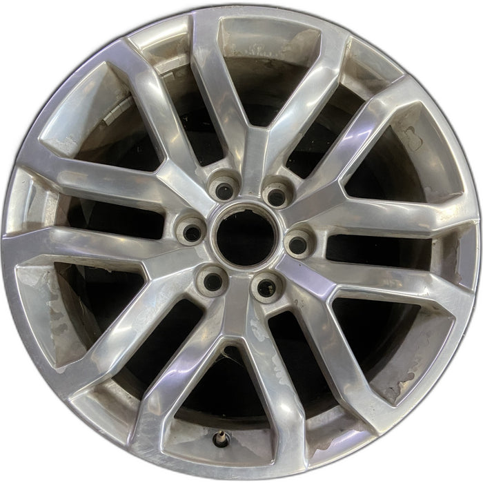 20" SIERRA 1500 PICKUP 19 , 20x9, 12 spoke, V spoke, opt NZM Original OEM Wheel - Front View