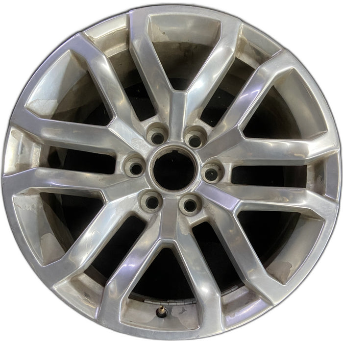 20" SIERRA 1500 PICKUP 19 , 20x9, 12 spoke, V spoke, opt NZM Original OEM Wheel - Front View