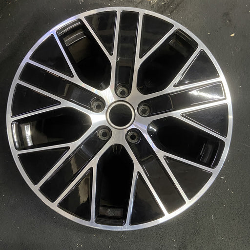 20" PORSCHE TAYCAN 20-21 20x9, 5 spoke, Original OEM Wheel Rim - MACHINED BLACK - Additional View