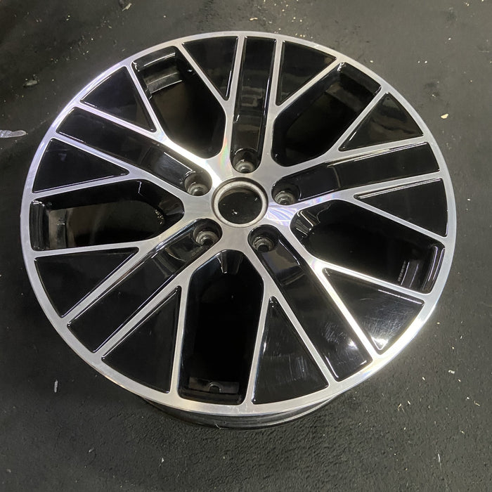 20" PORSCHE TAYCAN 20-21 20x9, 5 spoke, Original OEM Wheel Rim - MACHINED BLACK - View 7