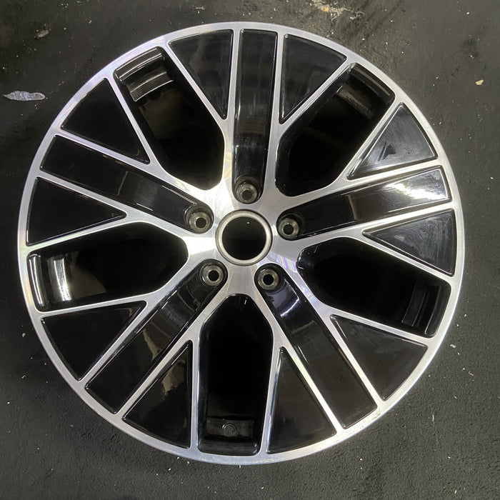 20" PORSCHE TAYCAN 20-21 20x11, 5 spoke, Original OEM Wheel Rim - MACHINED BLACK - Additional View