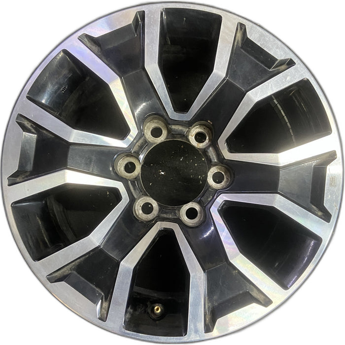 17" TACOMA 20-23 17x7.5, Original OEM Wheel Rim - MACHINED BLACK - Front View