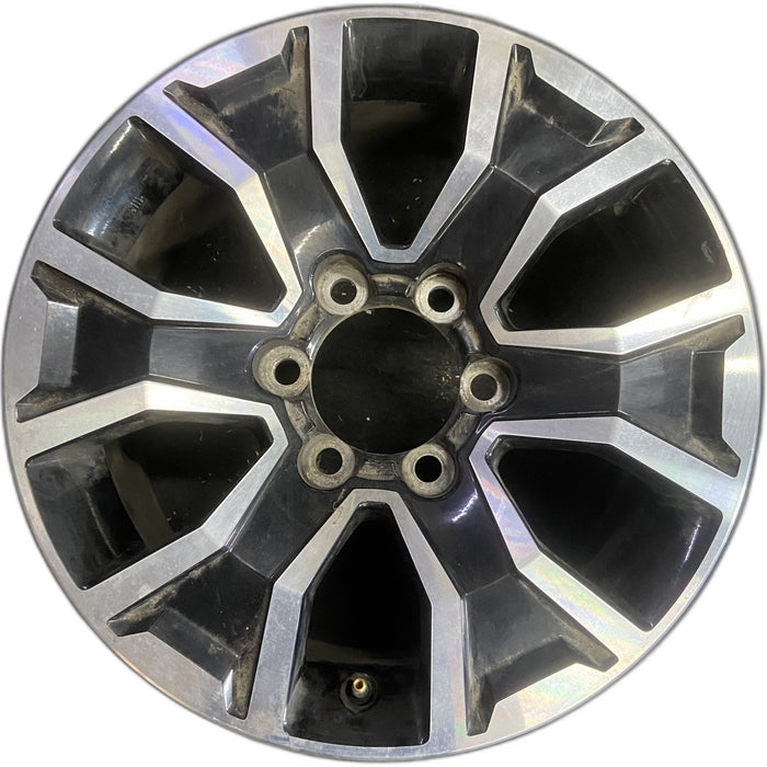 17" TACOMA 20-23 17x7.5, Original OEM Wheel Rim - MACHINED BLACK - Front View