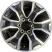 17" TACOMA 20-23 17x7.5, Original OEM Wheel Rim - MACHINED BLACK - Front View