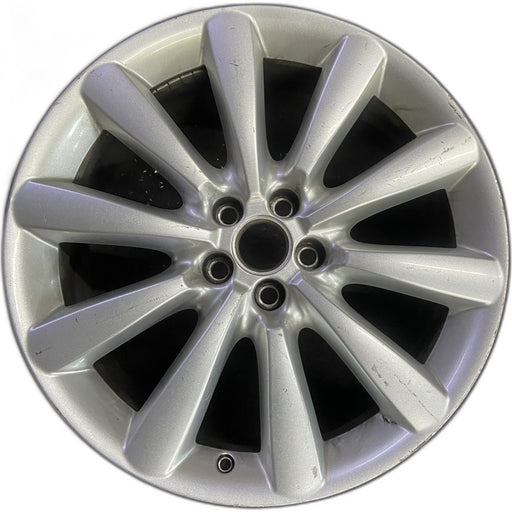 19" XF 10 , 19x8.5, 10 spoke, , funnel spoke Original OEM Wheel Rim - SILVER - Front View