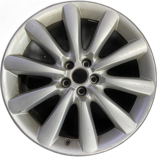19" XF 10 , 19x8.5, 10 spoke, , funnel spoke Original OEM Wheel Rim - SILVER - Front View