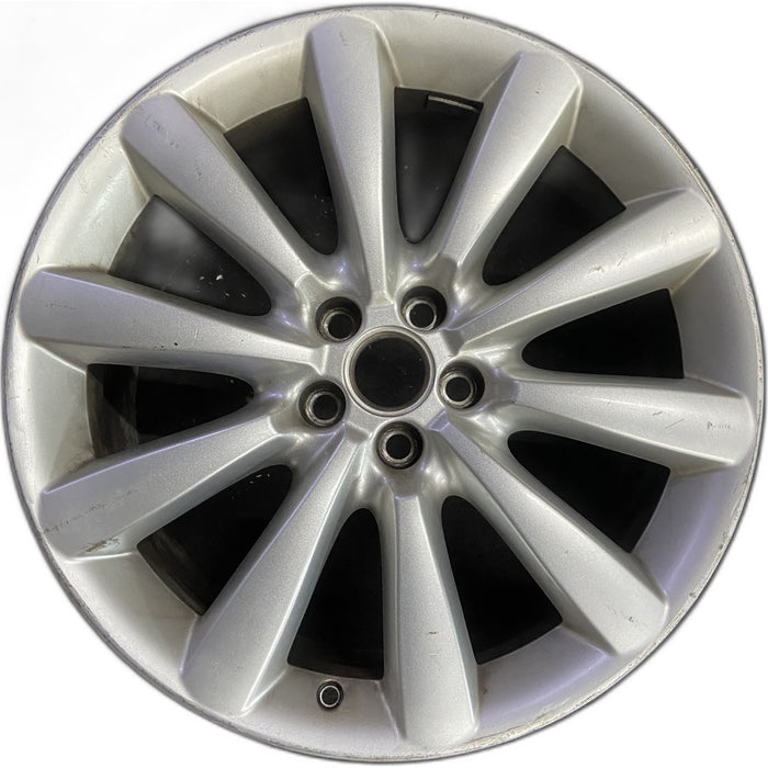 19" XF 10 , 19x8.5, 10 spoke, , funnel spoke Original OEM Wheel Rim - SILVER - Front View