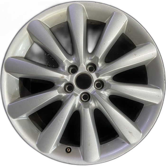 19" XF 10 , 19x8.5, 10 spoke, , funnel spoke Original OEM Wheel Rim - SILVER - Front View