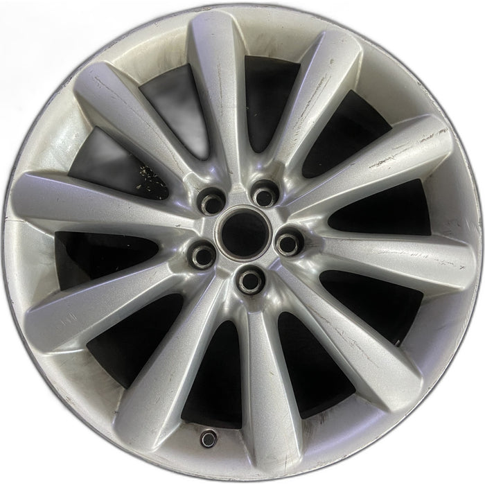 19" XF 10 , 19x8.5, 10 spoke, , funnel spoke Original OEM Wheel Rim - SILVER - Front View