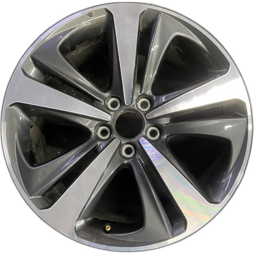 19" TLX 21-22 19x8.5 , Original OEM Wheel Rim - MACHINED GREY - Front View