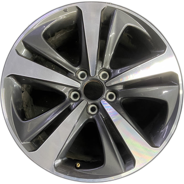 19" TLX 21-22 19x8.5 , Original OEM Wheel Rim - MACHINED GREY - Front View