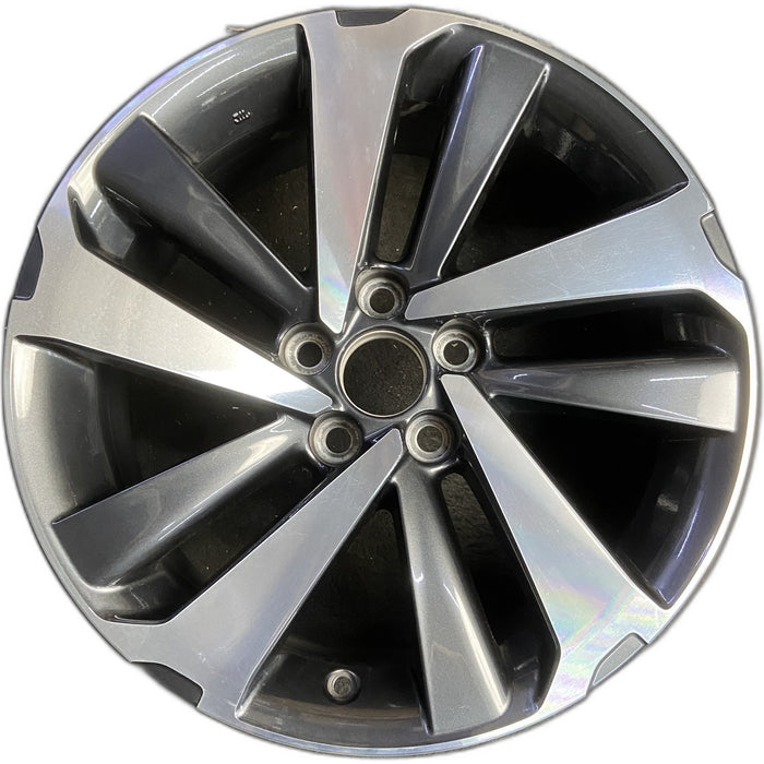 18" NX300 18-21 18x7.5 , , angled spoke Original OEM Wheel Rim - MACHINED - Front View