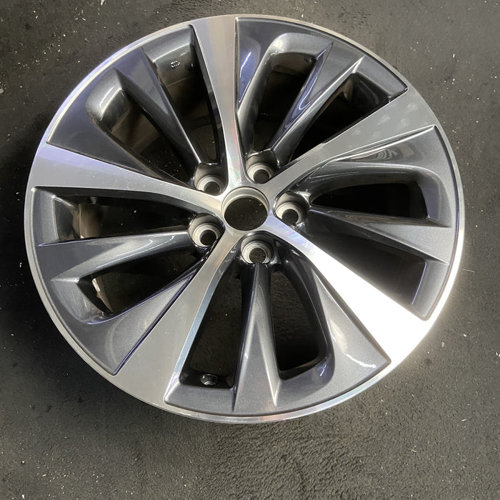 19" LS500 18-24 , 19x8, , swept spoke Original OEM Wheel Rim - MACHINED CHARCOAL - View 7