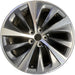 19" LS500 18-24 , 19x8, , swept spoke Original OEM Wheel Rim - MACHINED CHARCOAL - Front View