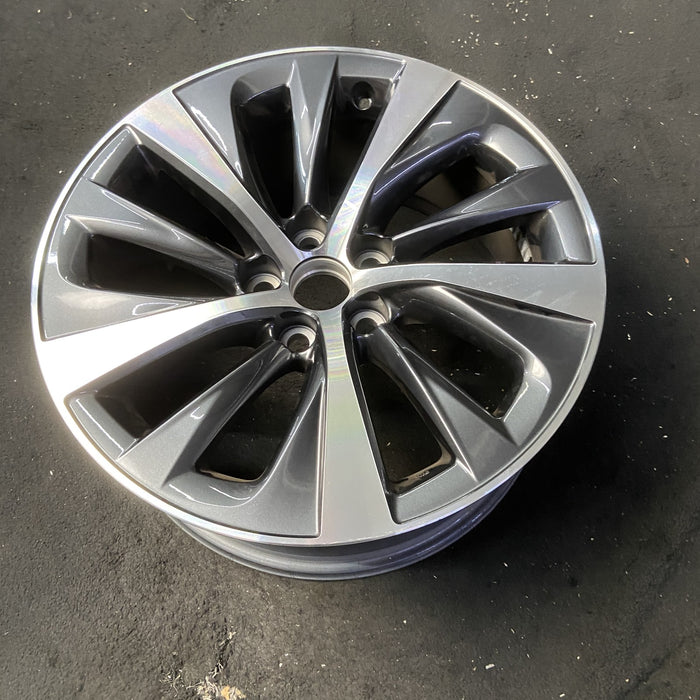 19" LS500 18-24 , 19x8, , swept spoke Original OEM Wheel Rim - MACHINED CHARCOAL - View 8