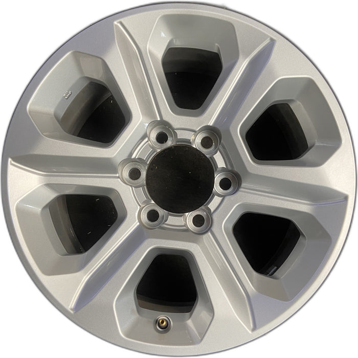 17" 4 RUNNER 14 17x7, alloy Original OEM Wheel Rim - SILVER - Front View