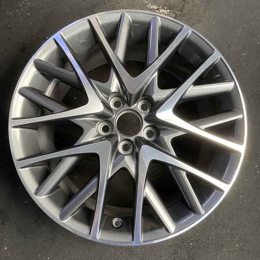 19" LEXUS RC200T 16-17 19x9 , 20 spoke Original OEM Wheel Rim - MACHINED GREY - Additional View