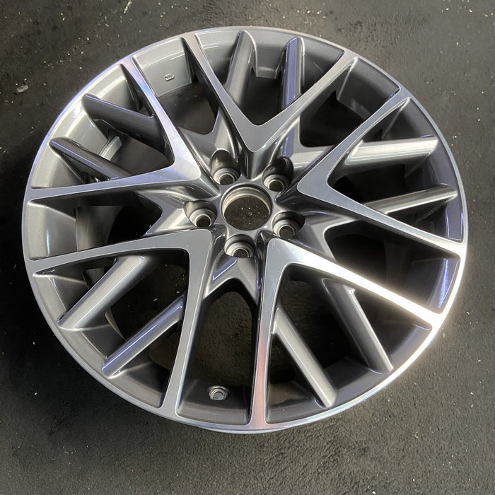 19" LEXUS RC200T 16-17 19x9 , 20 spoke Original OEM Wheel Rim - MACHINED GREY - View 7
