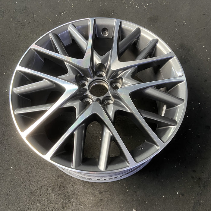 19" LEXUS RC200T 16-17 19x9 , 20 spoke Original OEM Wheel Rim - MACHINED GREY - View 8