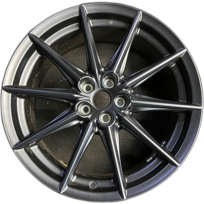 18" BR-Z 24-25 18x7.5 , Original OEM Wheel Rim - CHARCOAL - Front View