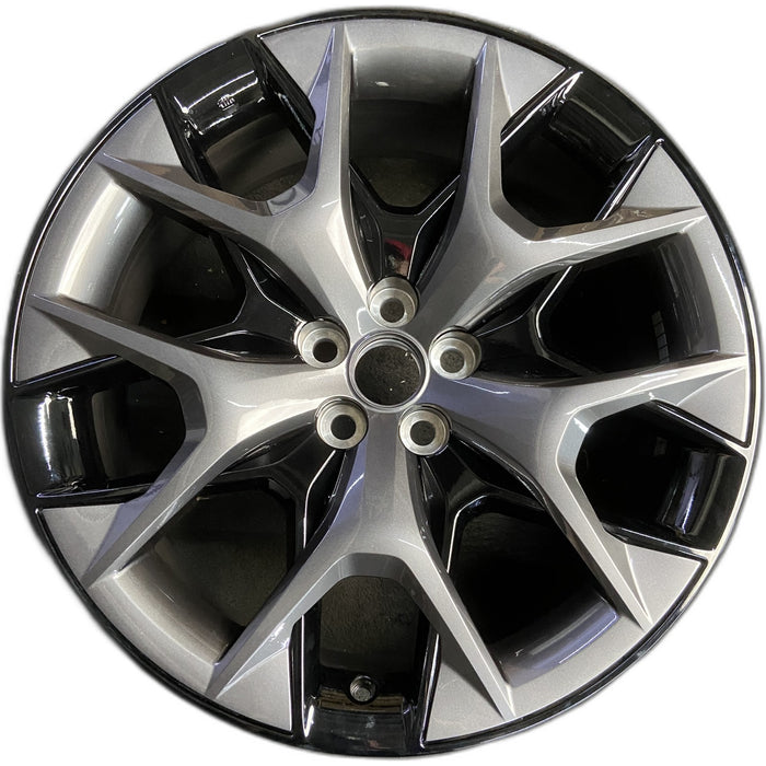 22" TX500h 24 , 5 Y spoke Original OEM Wheel Rim - GREY BLACK - Front View