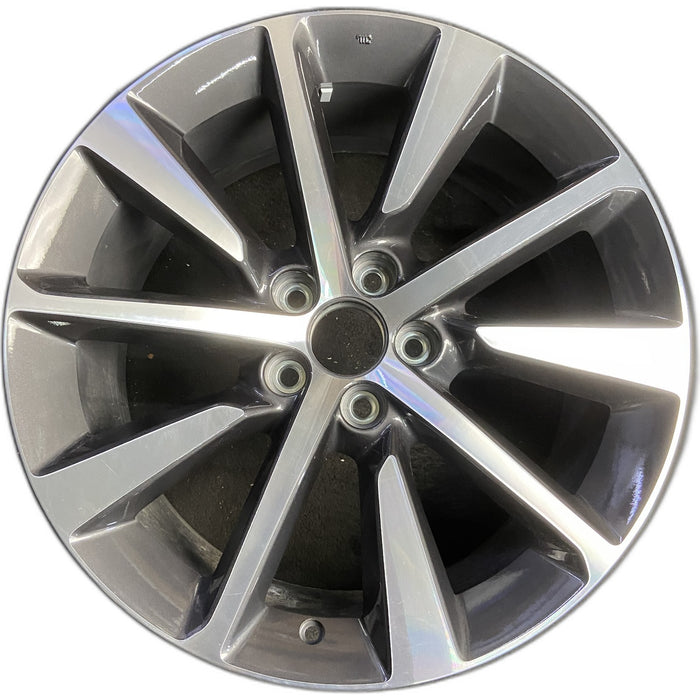20" MDX 25-26 20x9 , , single spoke, Original OEM Wheel Rim - MACHINED GREY - Front View
