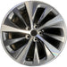 19" LS500 18-24 , 19x8, , swept spoke Original OEM Wheel Rim - MACHINED CHARCOAL - Front View