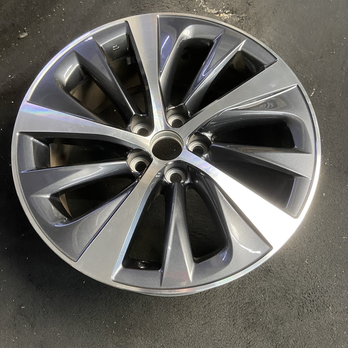 19" LS500 18-24 , 19x8, , swept spoke Original OEM Wheel Rim - MACHINED CHARCOAL - View 7