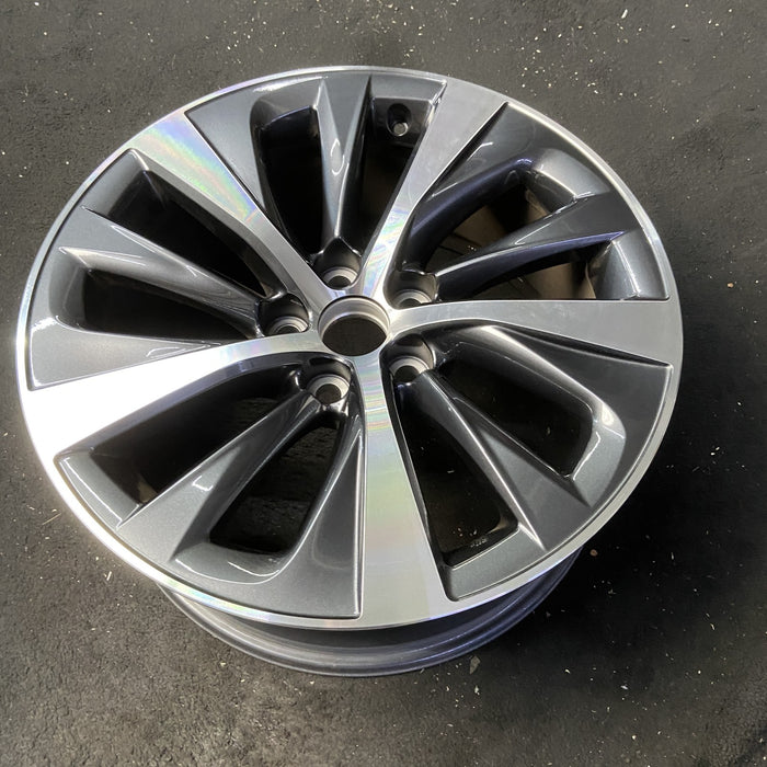 19" LS500 18-24 , 19x8, , swept spoke Original OEM Wheel Rim - MACHINED CHARCOAL - View 8