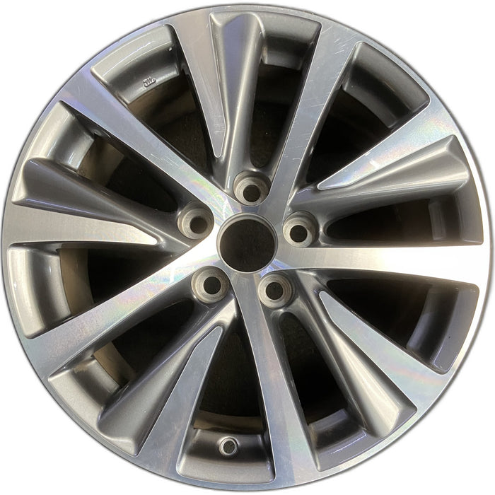 17" LEXUS ES250 21 17x7.5 Original OEM Wheel Rim - MACHINED GREY - Front View