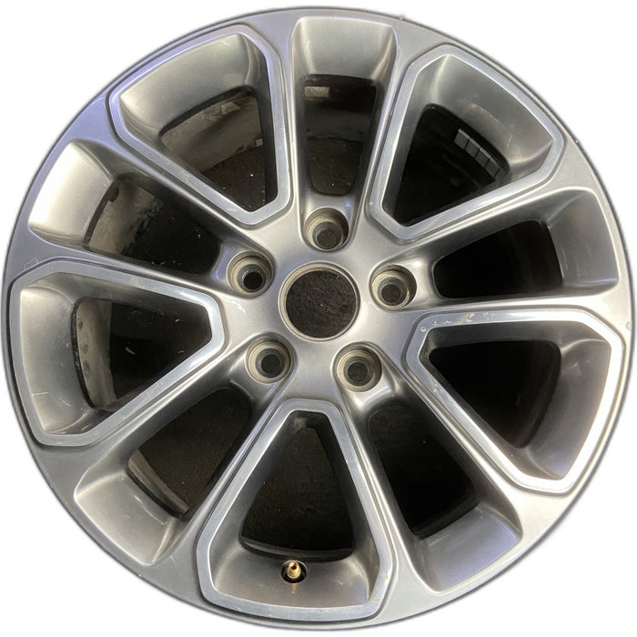 18" GRAND CHEROKEE 14 18x8, aluminum, Original OEM Wheel Rim - SILVER - Front View