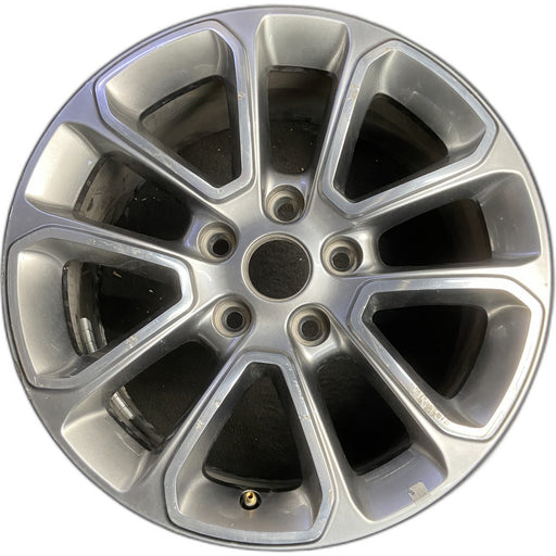 18" GRAND CHEROKEE 14 18x8, aluminum, Original OEM Wheel Rim - SILVER - Front View