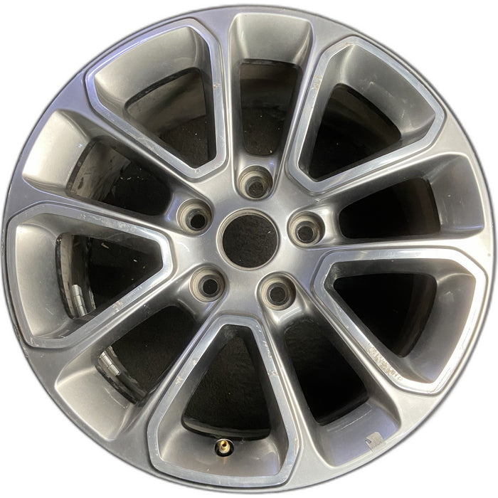 18" GRAND CHEROKEE 14 18x8, aluminum, Original OEM Wheel Rim - SILVER - Front View