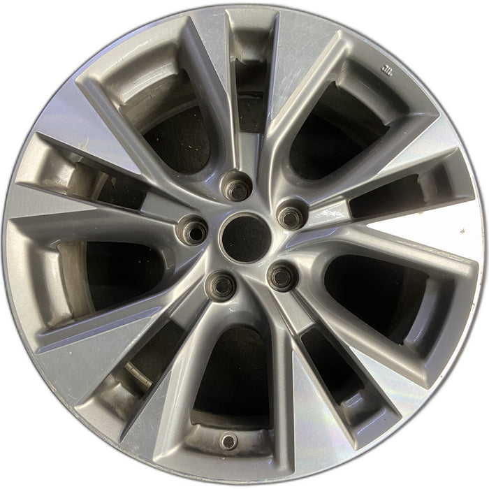 18" MURANO 15-17 18x7.5 , Original OEM Wheel Rim - MACHINED GREY - Front View