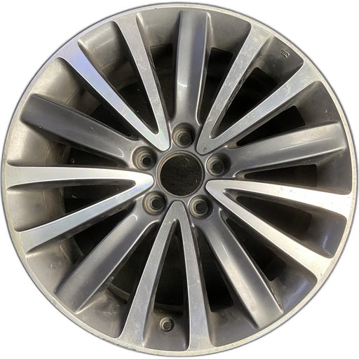 18" TLX 18 18x8 Original OEM Wheel Rim - MACHINED GREY - Front View