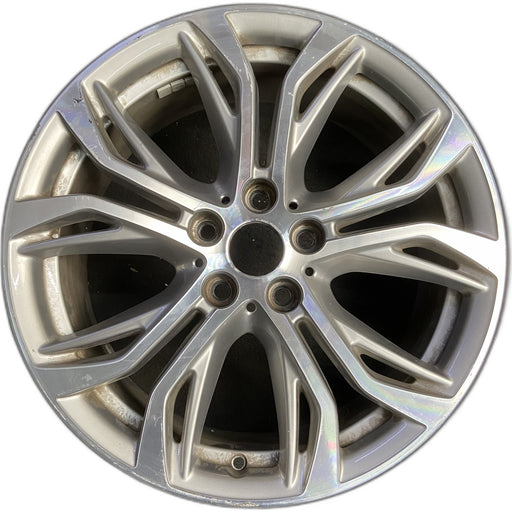 18" BMW X1 16-17 18x7.5 , , open Y spoke, Original OEM Wheel Rim - MACHINED GREY - Front View