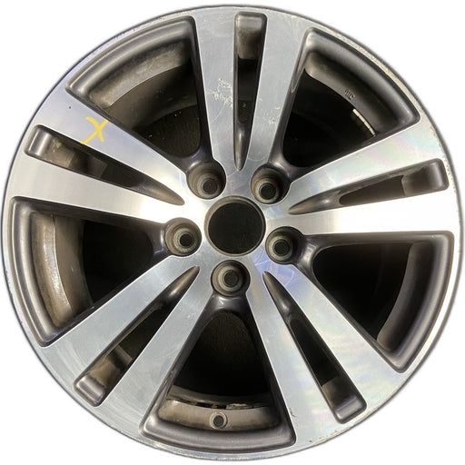 18" PILOT 16-18 18x8 , 5 double spoke , face Original OEM Wheel Rim - MACHINED - Front View