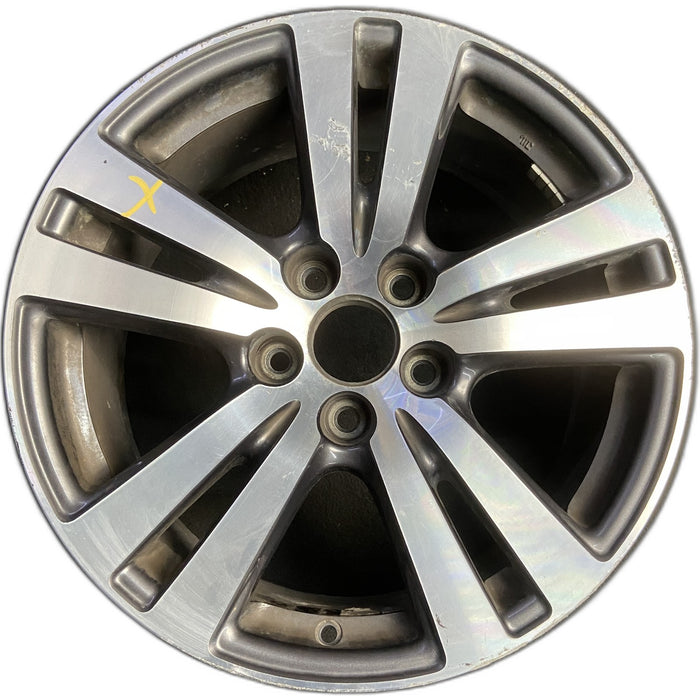 18" PILOT 16-18 18x8 , 5 double spoke , face Original OEM Wheel Rim - MACHINED - Front View