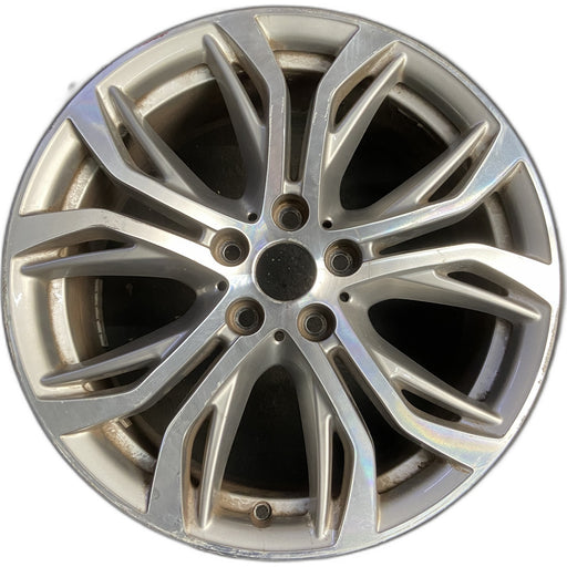 18" BMW X1 16-17 18x7.5 , , open Y spoke, Original OEM Wheel Rim - MACHINED GREY - Front View
