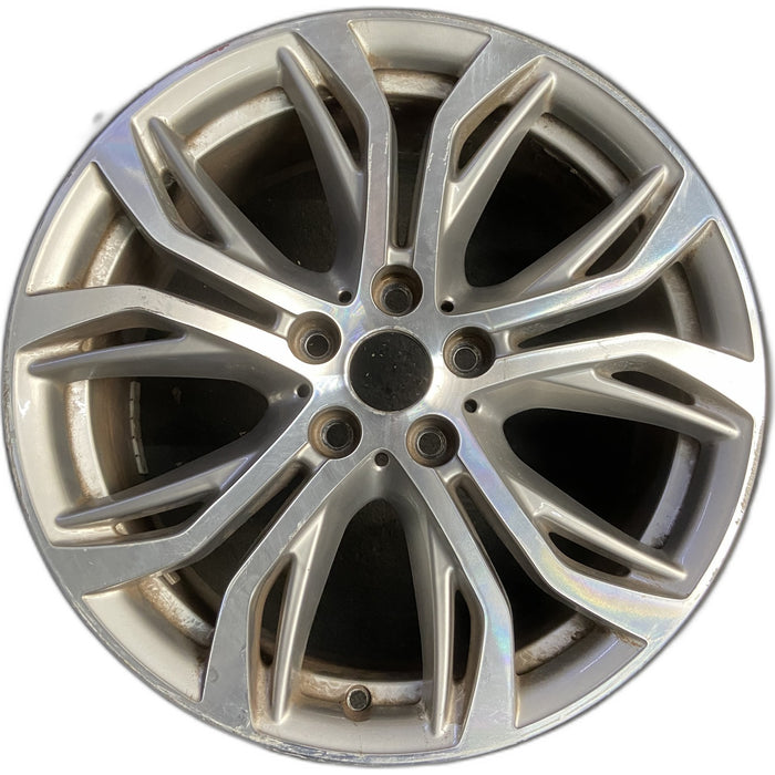 18" BMW X1 16-17 18x7.5 , , open Y spoke, Original OEM Wheel Rim - MACHINED GREY - Front View