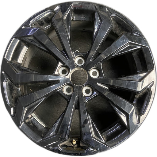 18" RAV4 22 18x7 , 5 spoke, split spoke, Original OEM Wheel Rim - BLACK - Front View