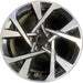 18" KONA 22 18x7.5 , X spoke design Original OEM Wheel Rim - MACHINED BLACK - Front View