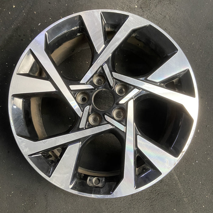 18" KONA 22 18x7.5 , X spoke design Original OEM Wheel Rim - MACHINED BLACK - Additional View