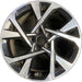 18" KONA 22 18x7.5 , X spoke design Original OEM Wheel Rim - MACHINED BLACK - Front View