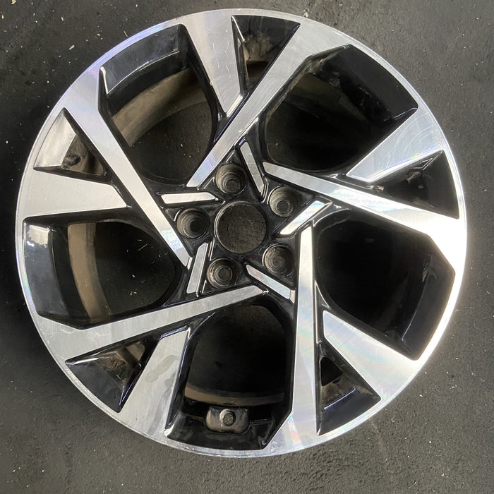 18" KONA 22 18x7.5 , X spoke design Original OEM Wheel Rim - MACHINED BLACK - Additional View