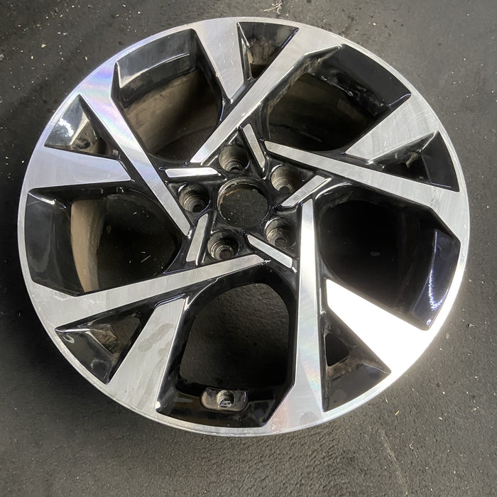 18" KONA 22 18x7.5 , X spoke design Original OEM Wheel Rim - MACHINED BLACK - View 7